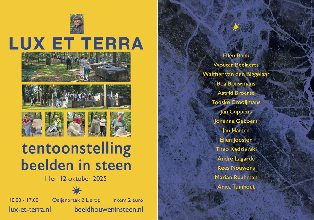 Expositie van stenen beelden zaterdag 11 oktober en zondag 12 oktober 2025